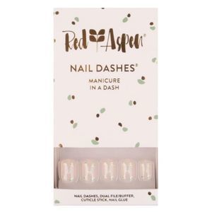 NIB Red Aspen "Dottie is a Cut Above" Nails – Short Square Green & Gold